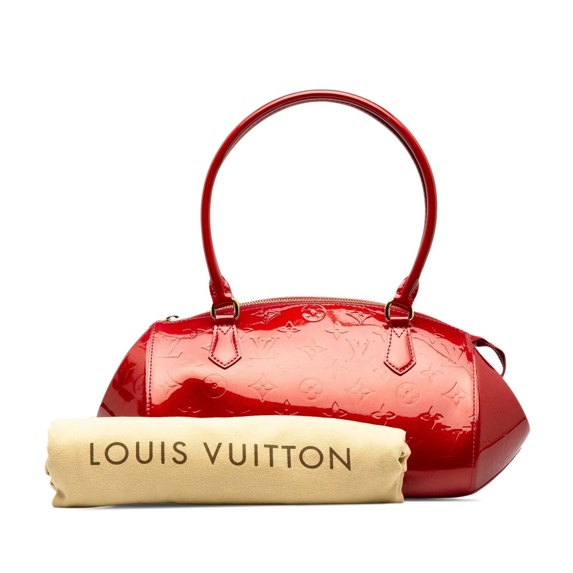 Red Louis Vuitton Monogram Vernis Sherwood PM Shoulder Bag