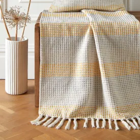 Reva Bedspread by Appletree Loft in Ochre 130cm x 180cm