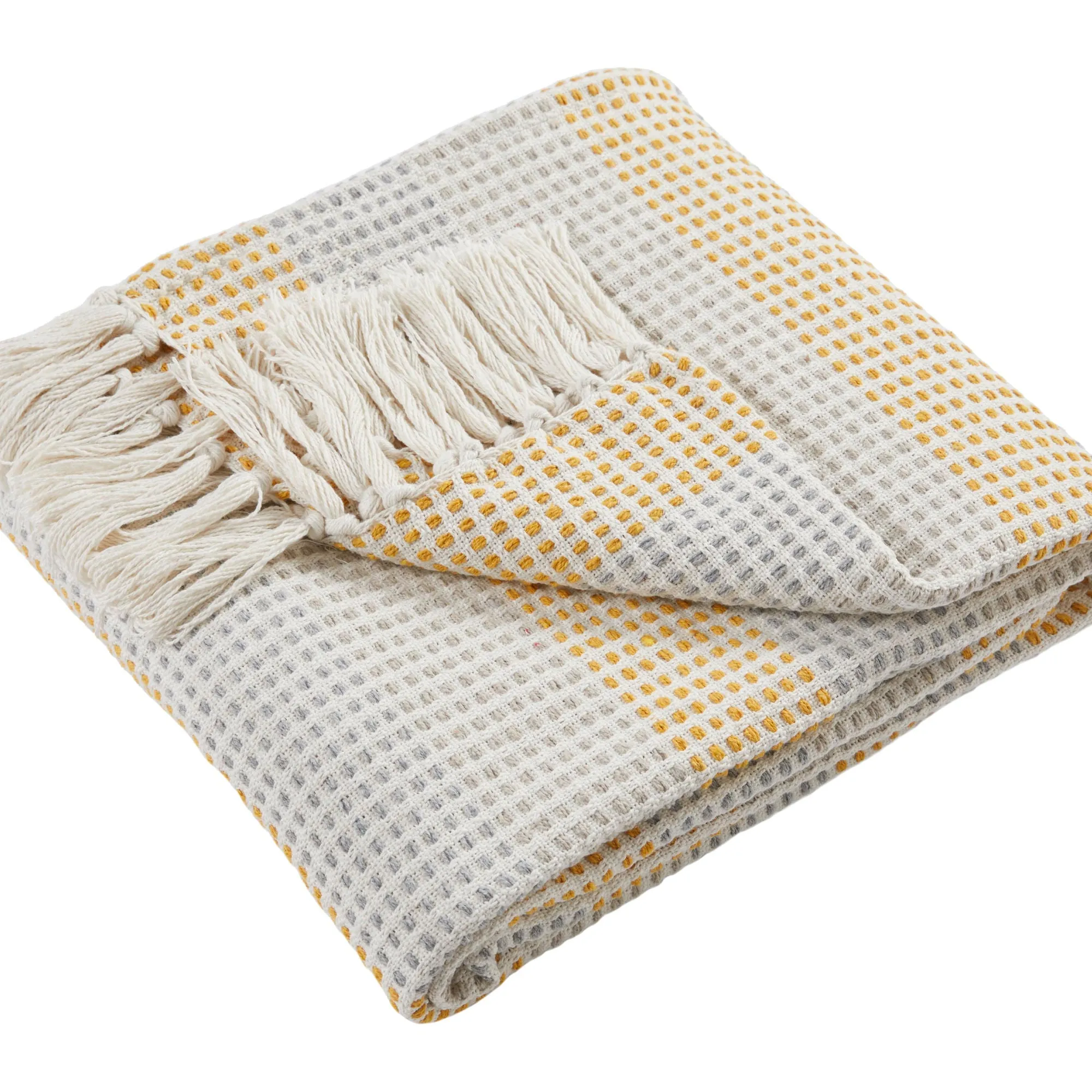 Reva Bedspread by Appletree Loft in Ochre 130cm x 180cm