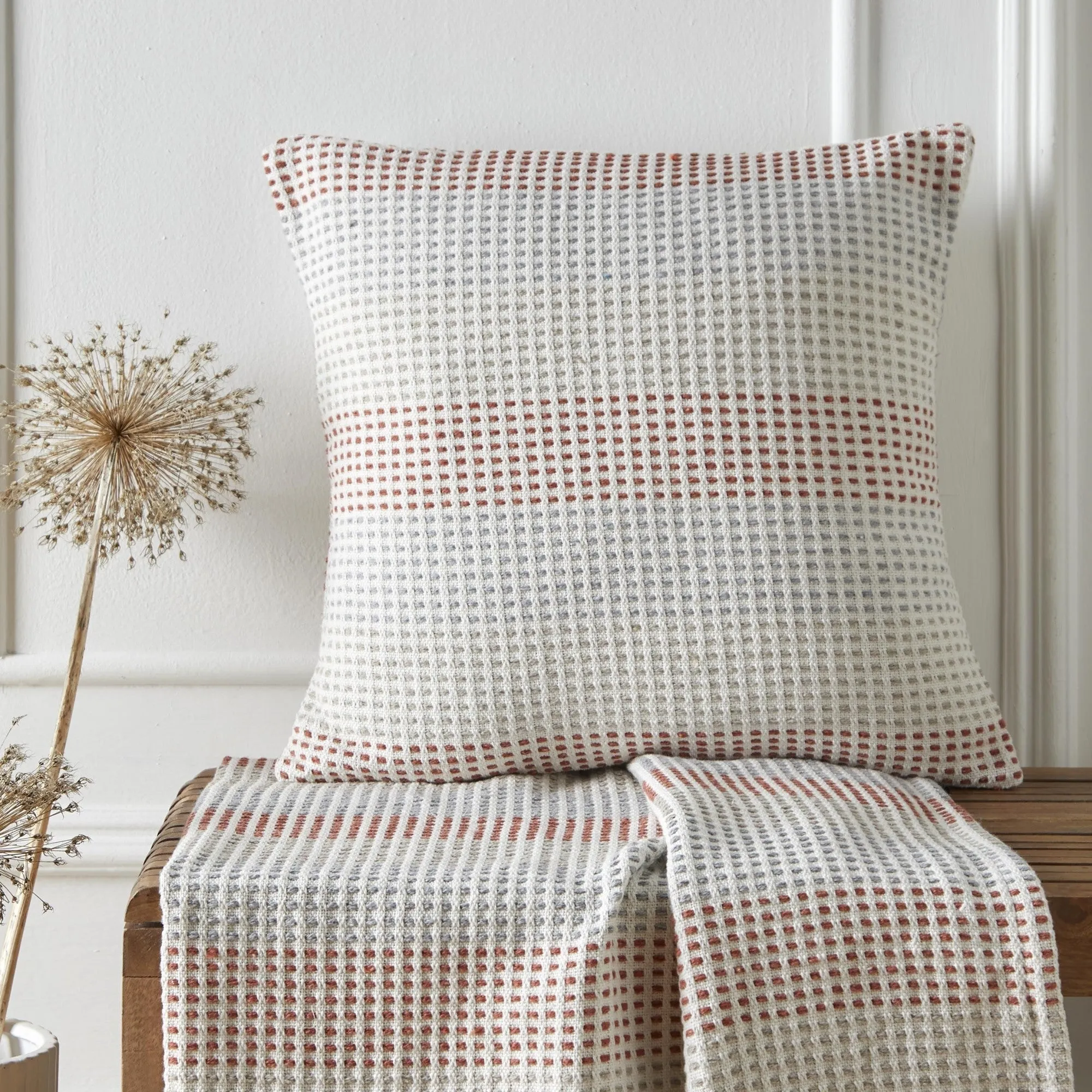 Reva Filled Cushion by Appletree Loft in Paprika 43 x 43cm