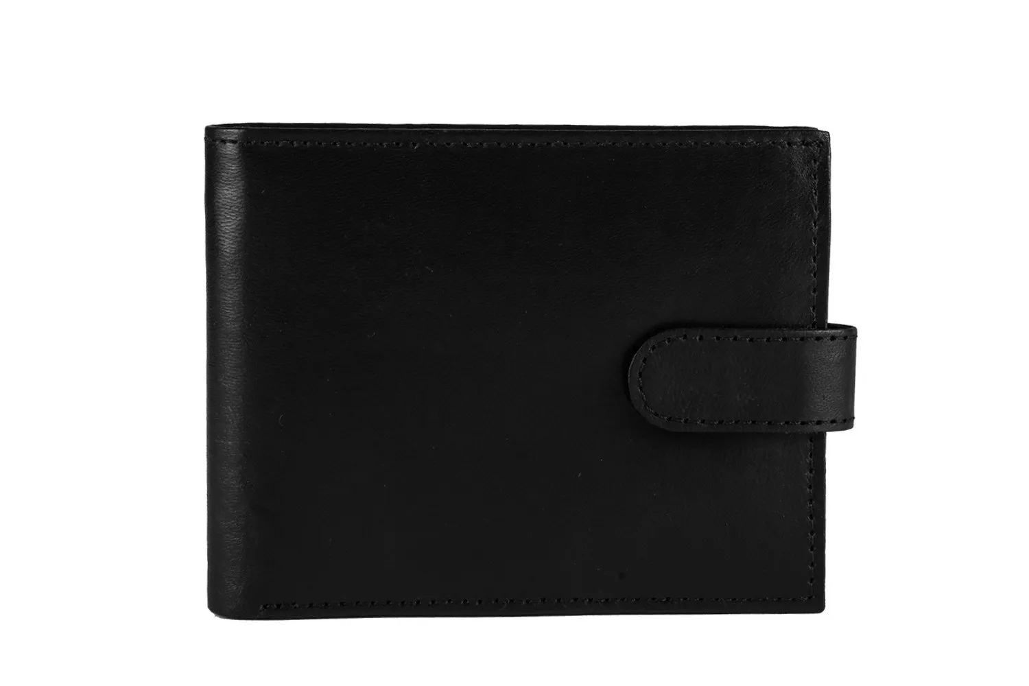 Sakkas Men's Bi-fold Leather Wallet - Coin Pkt/Card Slots/Press Stud with Gift Bag