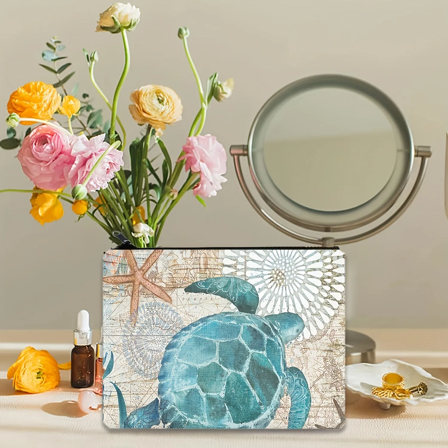 Sea Turtles Zipper Bag Perfect Portable Cosmetic Travel Pouch