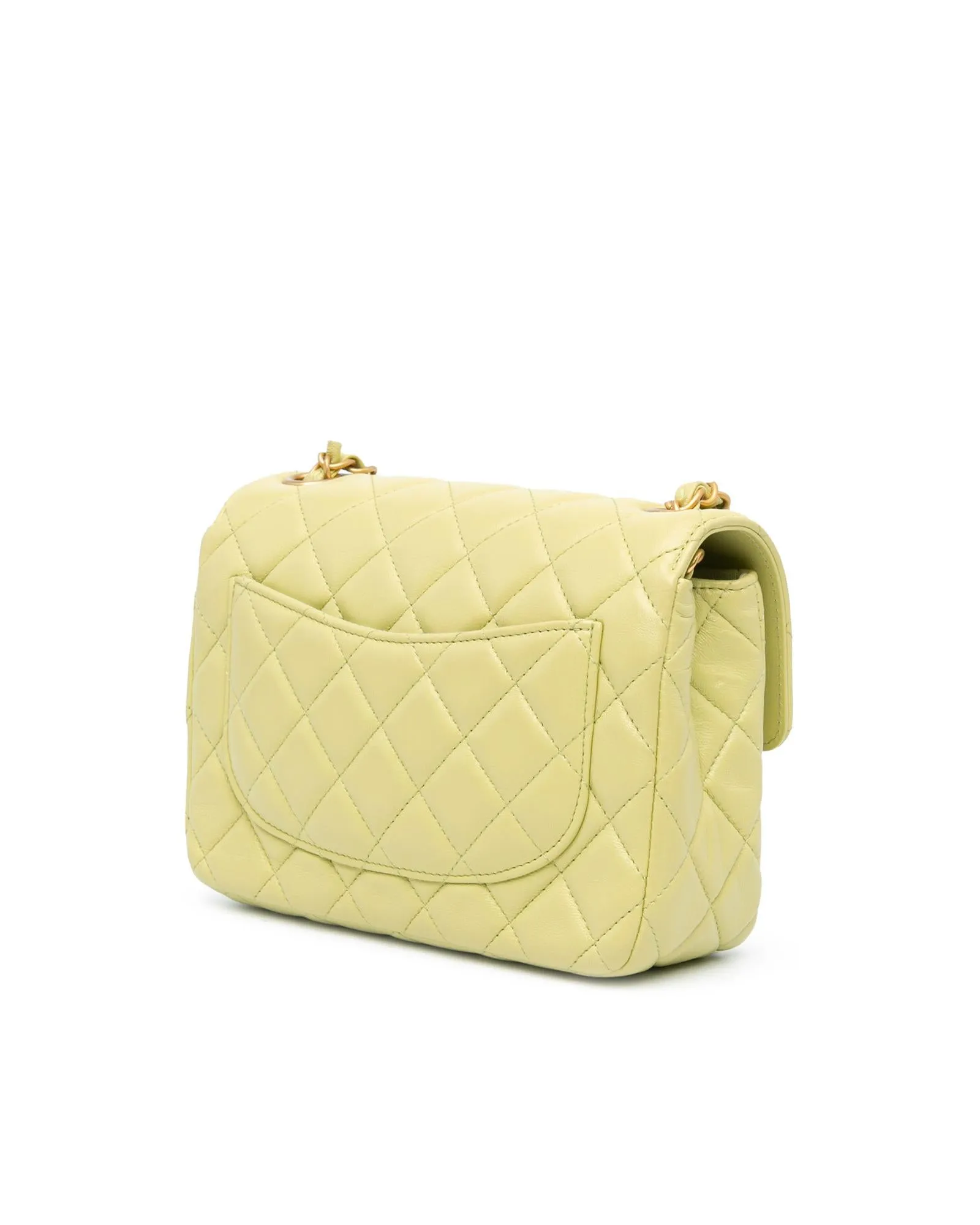 Small Classic Lambskin Charms Single Flap Crossbody Bag with Quilted Leather and Chain Strap