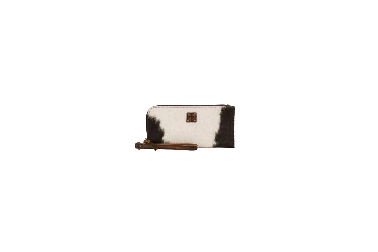 STS Ranchwear Womens Clutch Distressed Brown Cowhide Clutch Bag