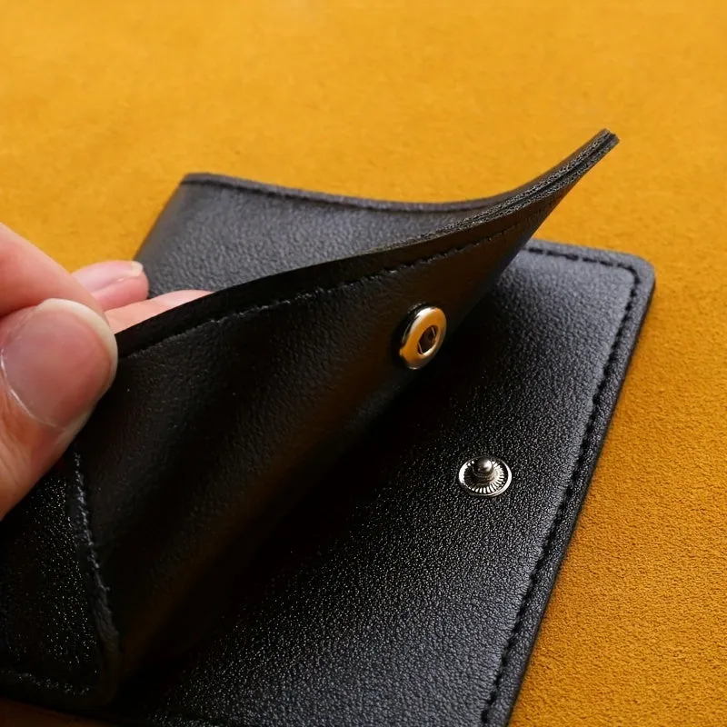 Stylish Slim PU Leather Card Holder with Coin Purse