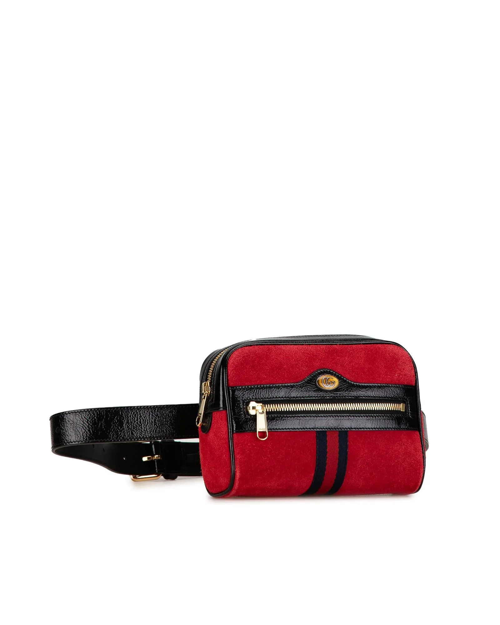 Suede Belt Bag with Zip Pockets