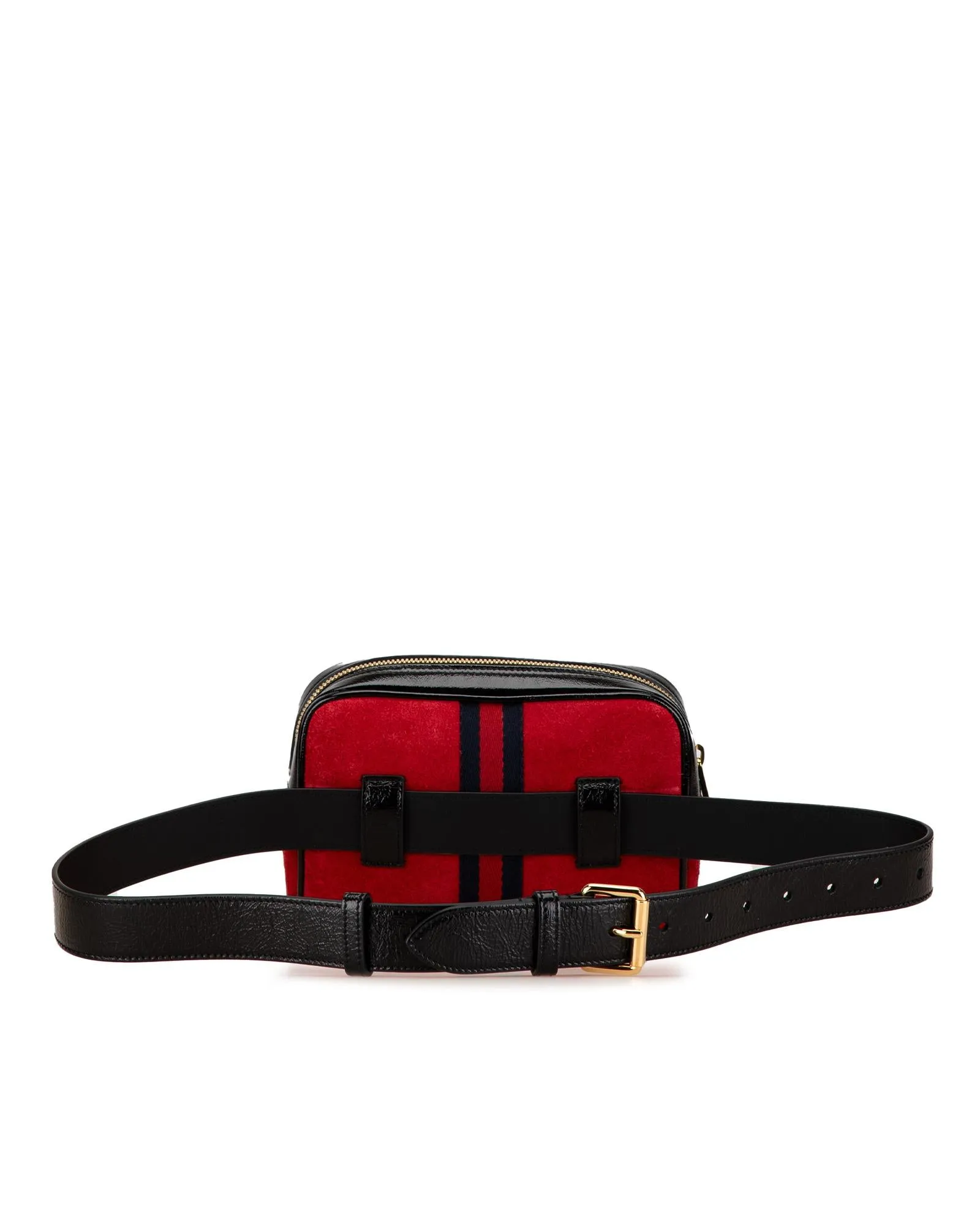 Suede Belt Bag with Zip Pockets