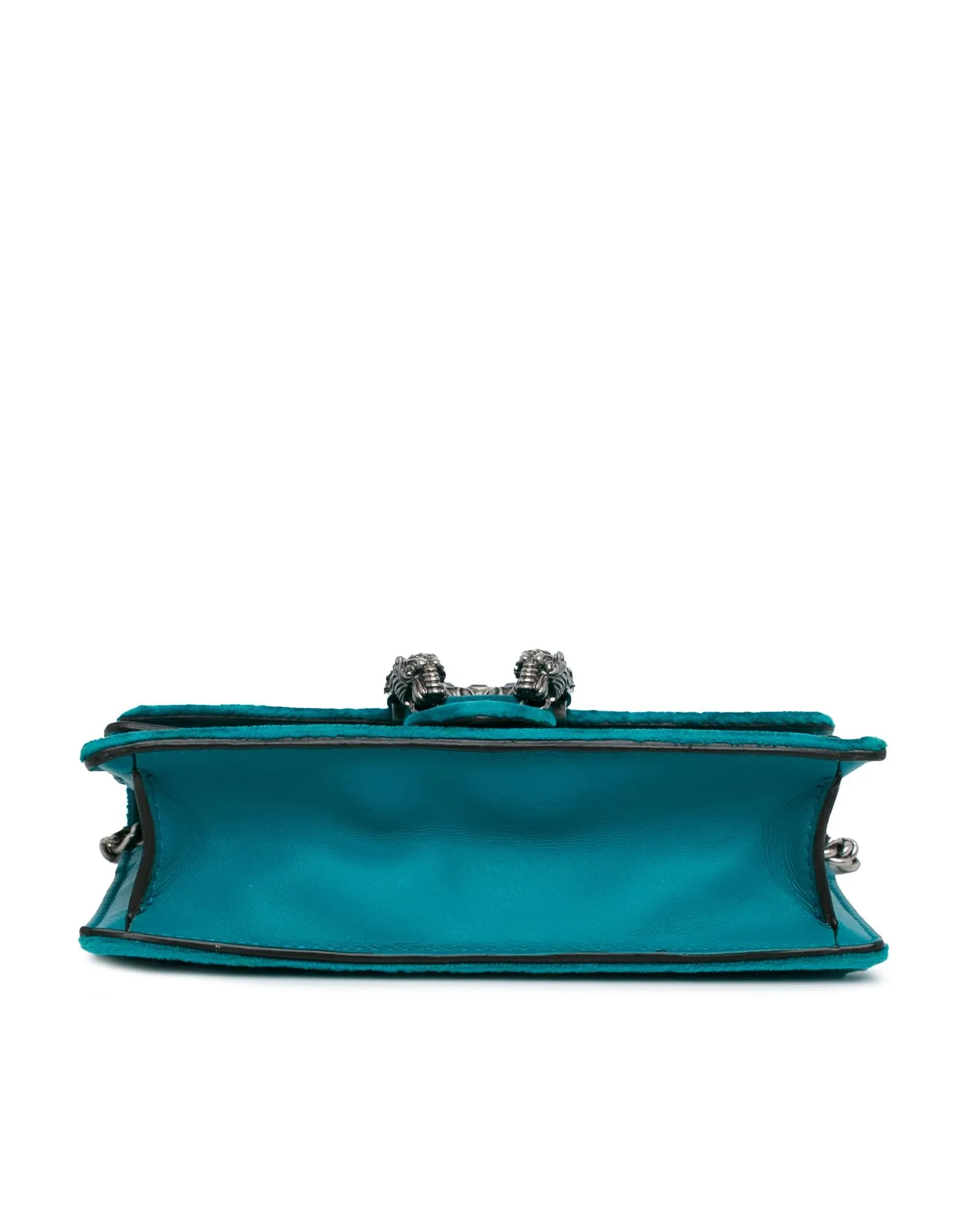 Super Mini Velvet Crossbody with Leather Trim and Chain Strap