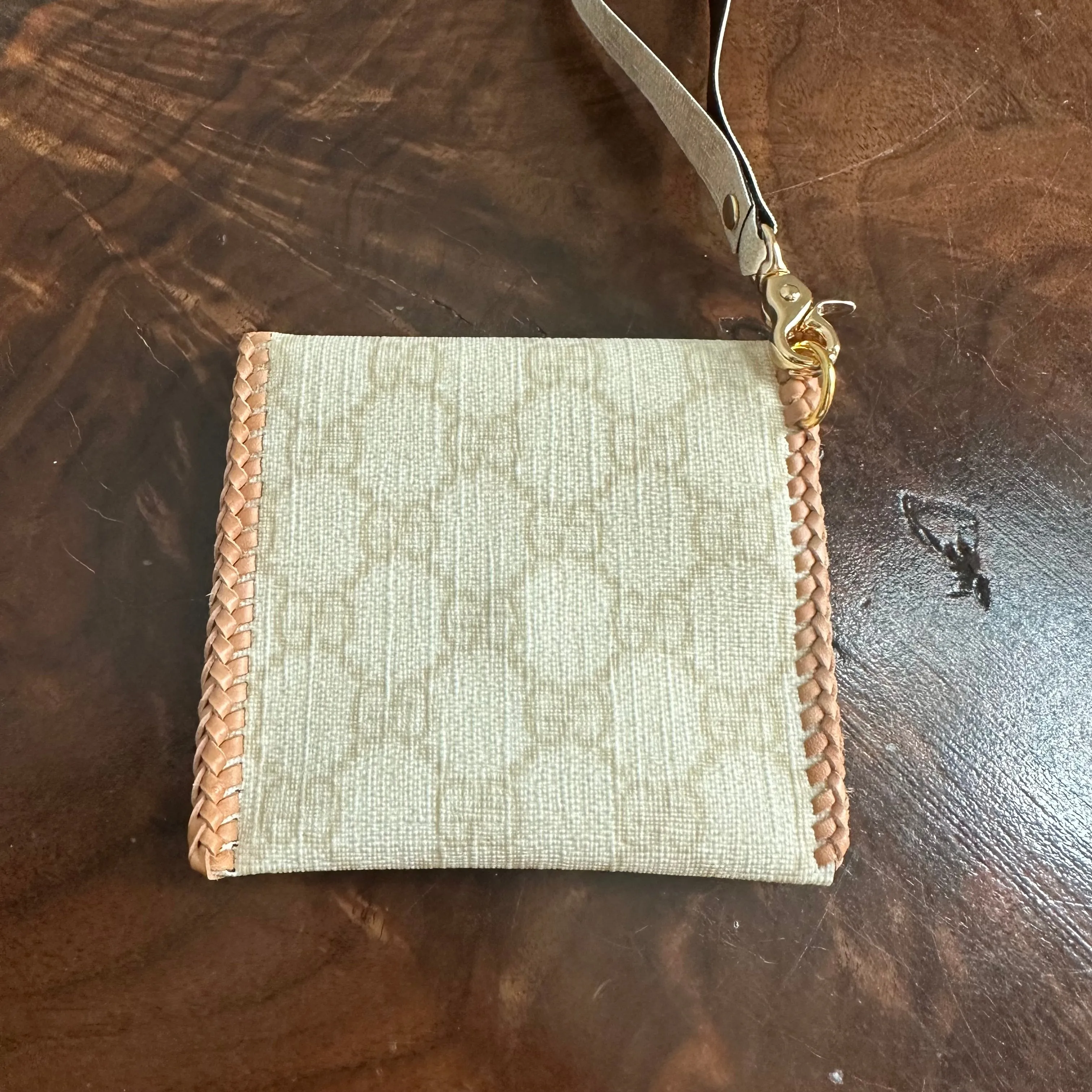 The Cardinal - Cream GG Card Holder/Wallet/Wristlet