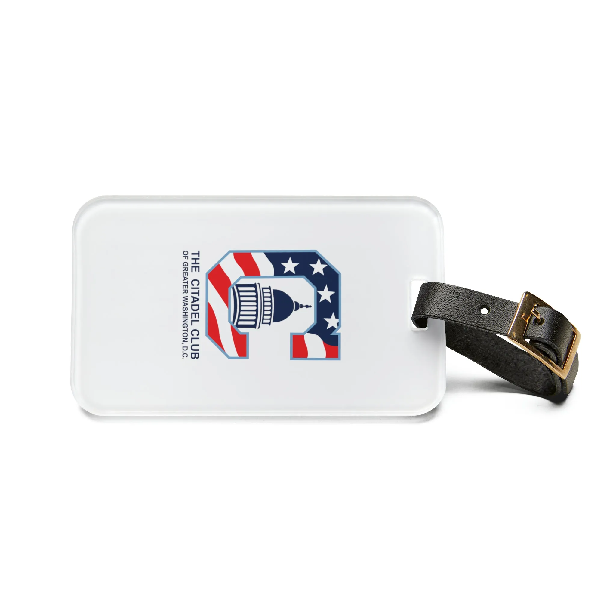 The Citadel, Alumni Club, Greater Washington D.C. Club Logo, White Luggage Tag