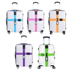 Top Quality Luggage Strap Cross Belt Packing Adjustable Travel Suitcase Nylon 3 Digits Password Lock Buckle Strap Baggage Belts