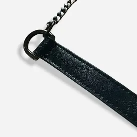 Vegan Leather Chain Crossbody Strap