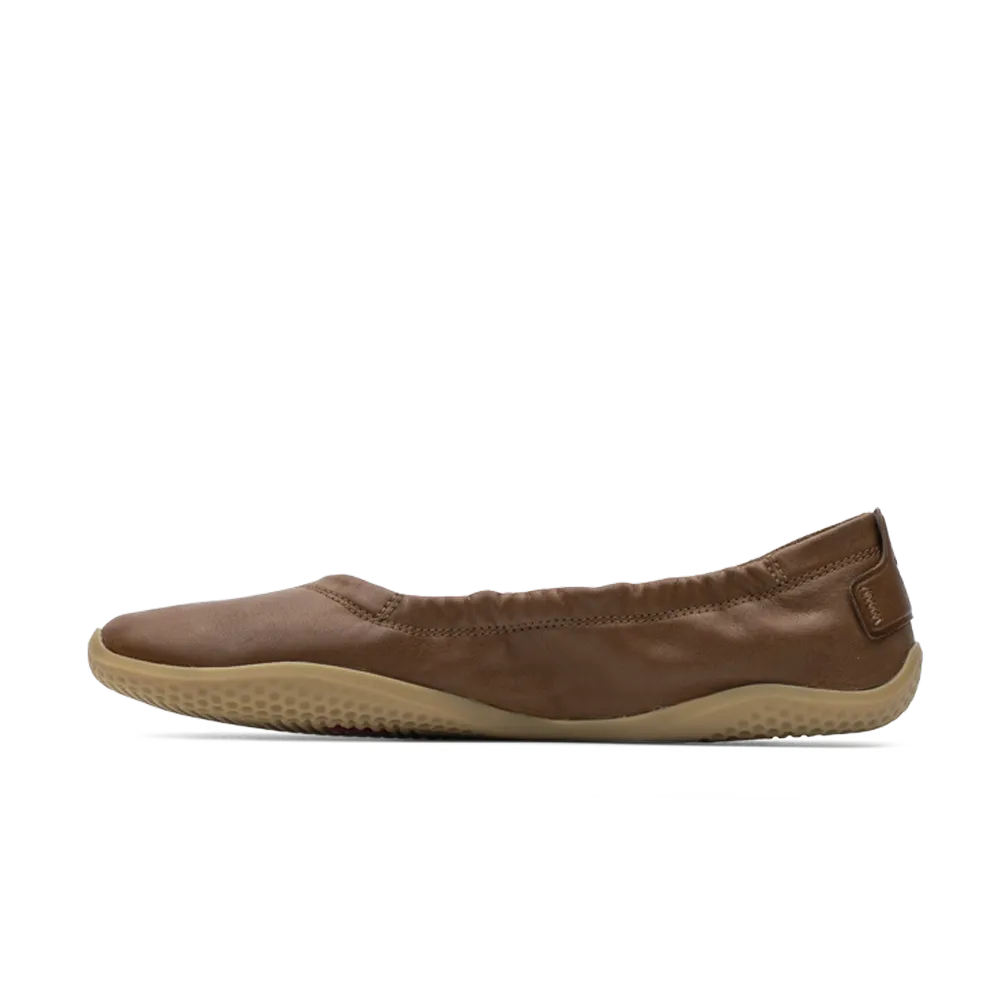 Vivobarefoot Primus Asana Yin Ballerina Leather Womens Tan