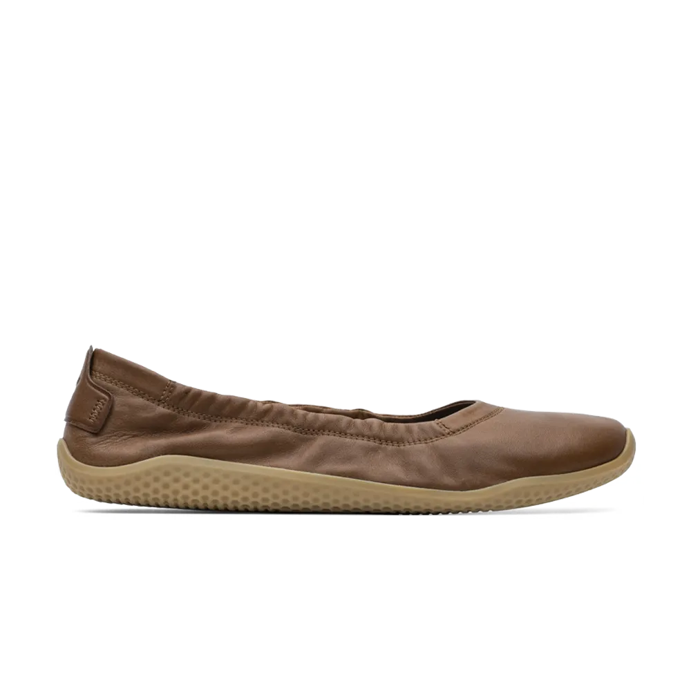 Vivobarefoot Primus Asana Yin Ballerina Leather Womens Tan