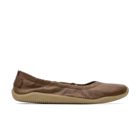 Vivobarefoot Primus Asana Yin Ballerina Leather Womens Tan