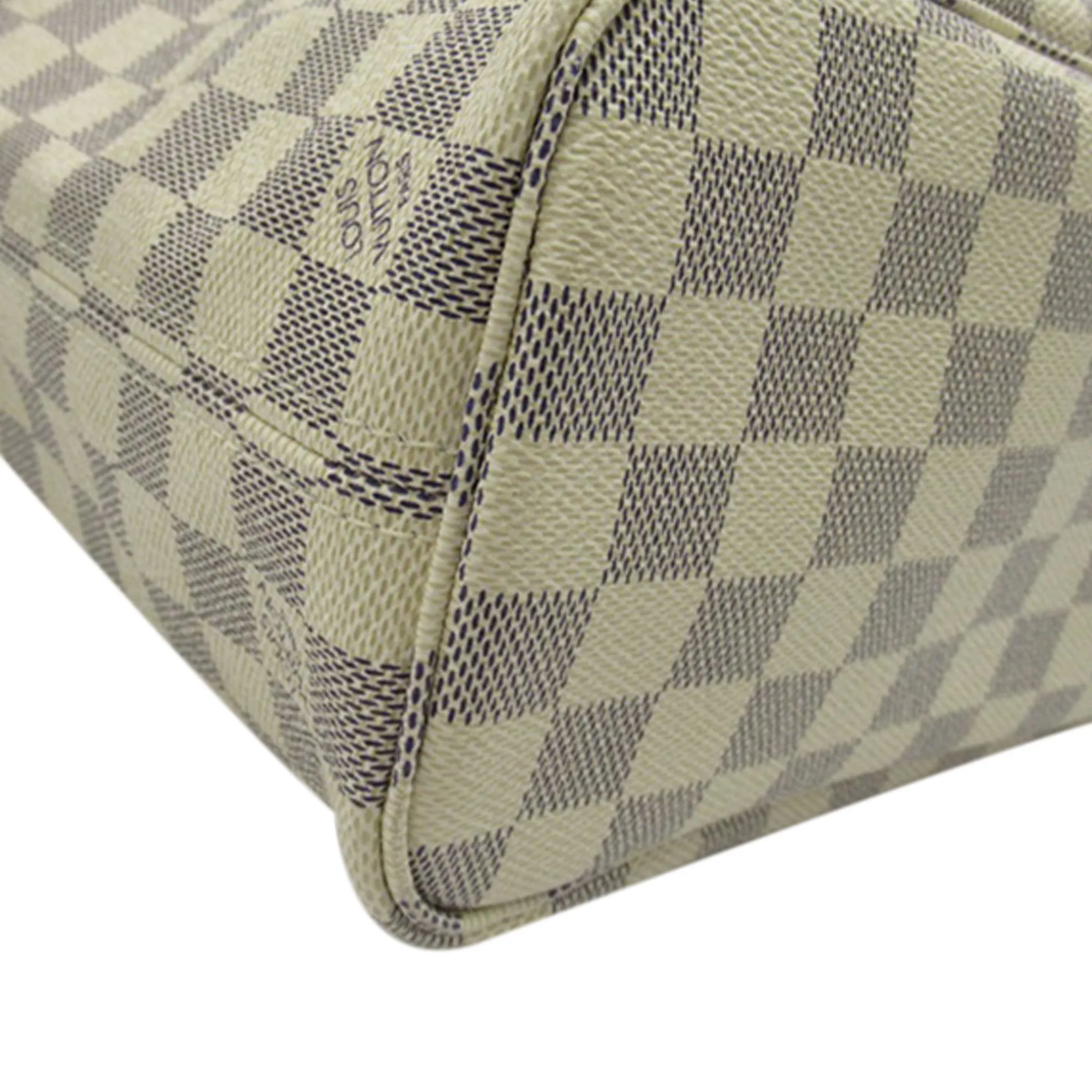 White Louis Vuitton Damier Azur Neverfull PM Tote Bag