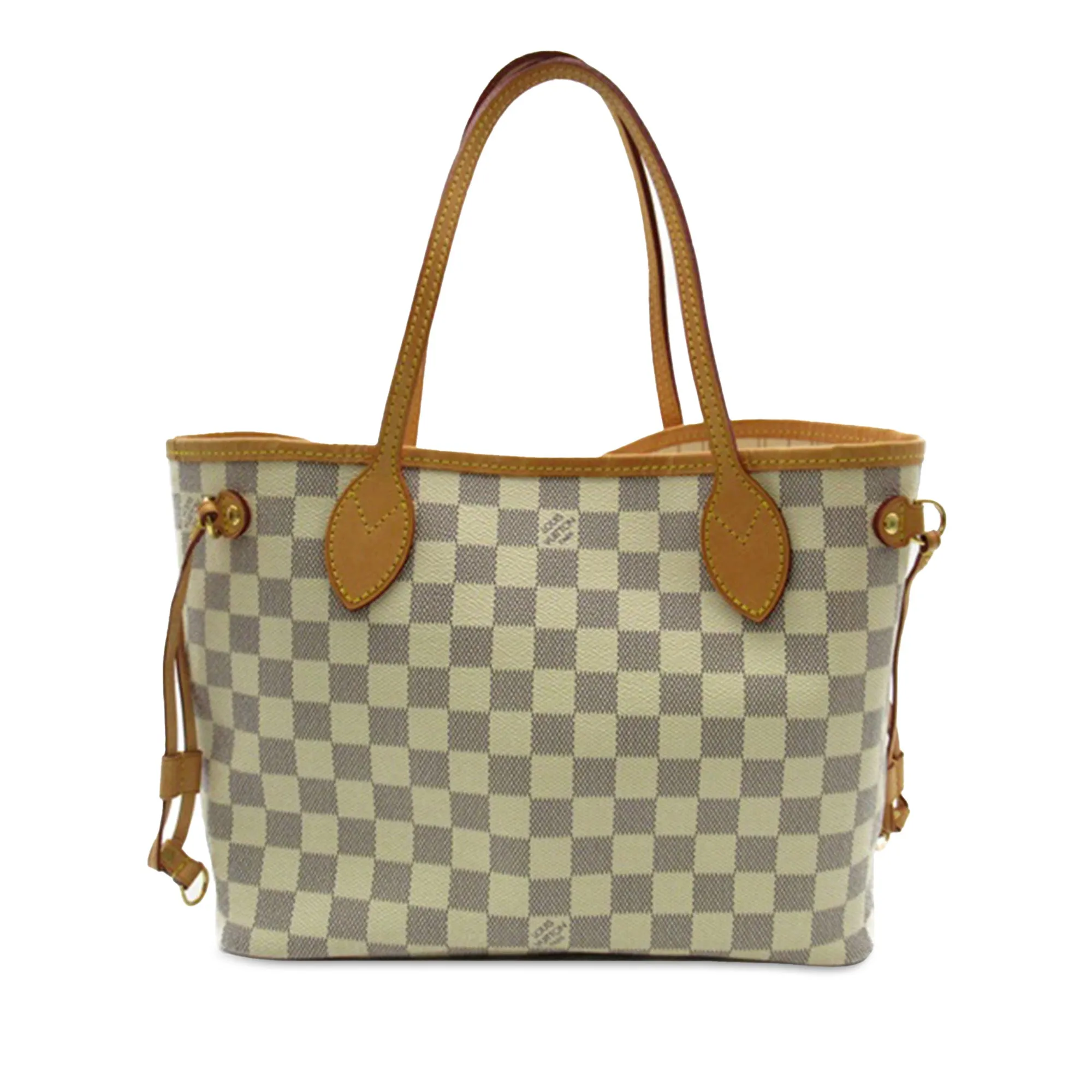 White Louis Vuitton Damier Azur Neverfull PM Tote Bag