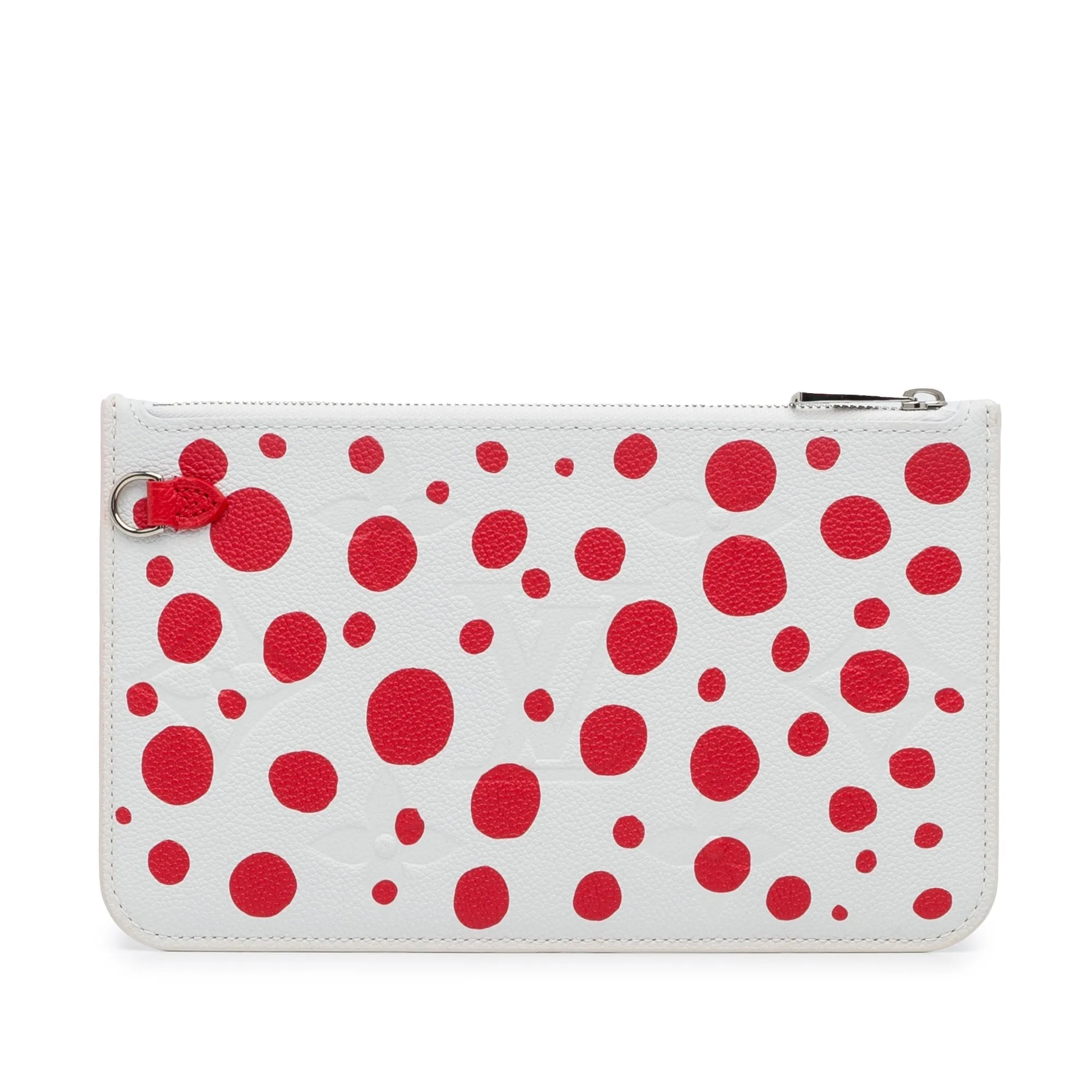 White Louis Vuitton x Yayoi Kusama Monogram Infinity Dots Neverfull Pochette Clutch Bag