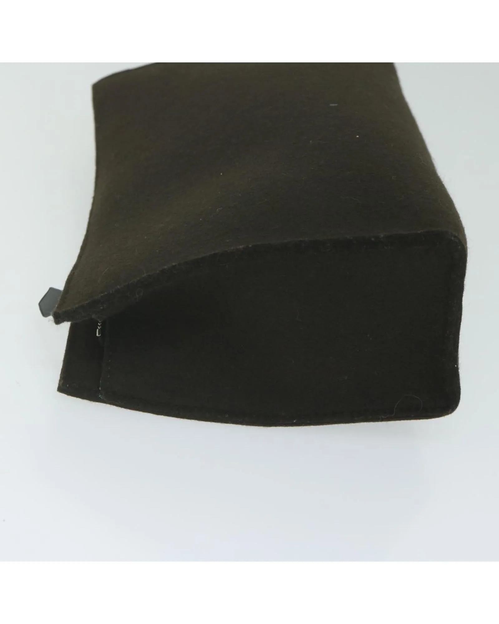 Wool Brown Pouch with Minimalist Style