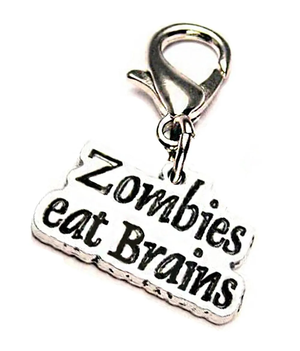 Zombies Eat Brains Zipper Pull